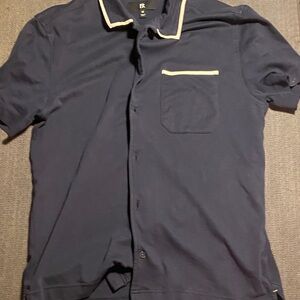 Banana Republic Dark Blue Shirt with Light Trim